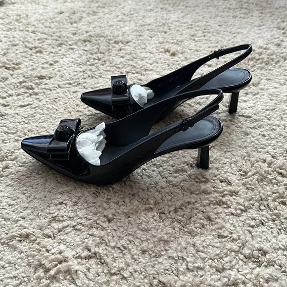 Salvatore Ferragamo Karine Black Patent Leather Pump NWT - Picture 6 of 13